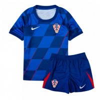 Camiseta Croacia Visitante Equipación para niños Eurocopa 2024 manga corta (+ pantalones cortos)